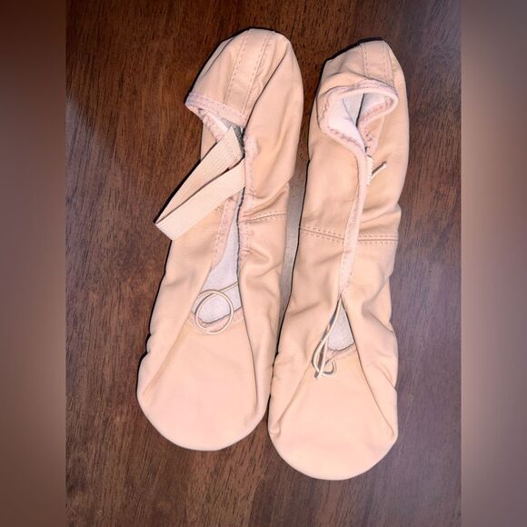 Bloch Dansoft Leather Ballet Shoes Full Sole Elastic Top Pink Women’s Sz 8E New - Picture 2 of 5